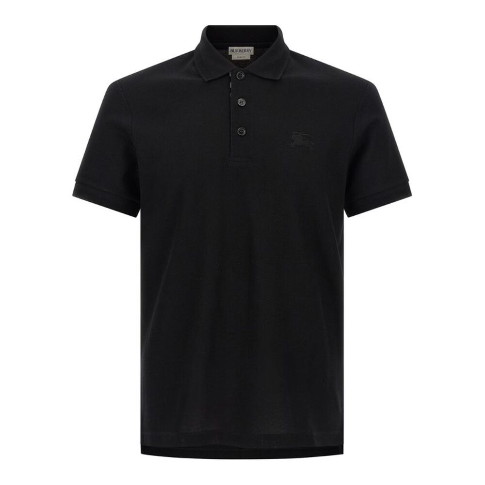 Burberry Black Cotton Polo Men's Shirt